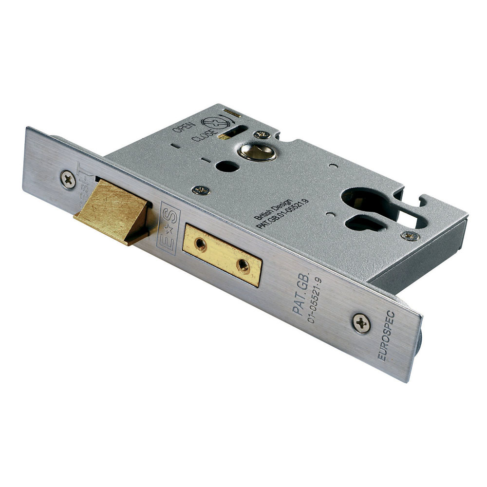 Eurospec Euro Cylinder Sash Lock 3.0 Inch (72mm) - Satin Stainless Steel